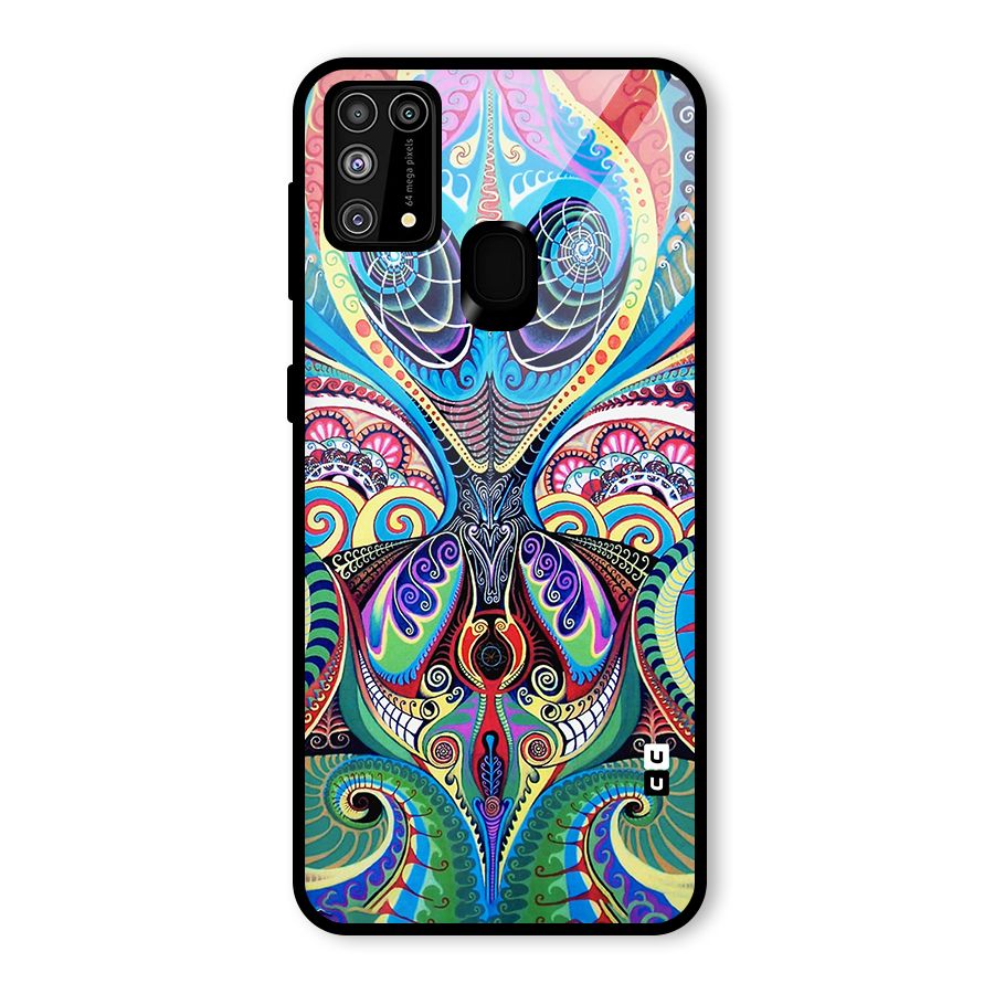 Alien Psychedelic Art Glass Back Case for Galaxy M31