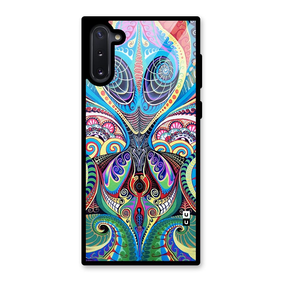 Alien Psychedelic Art Glass Back Case for Galaxy Note 10