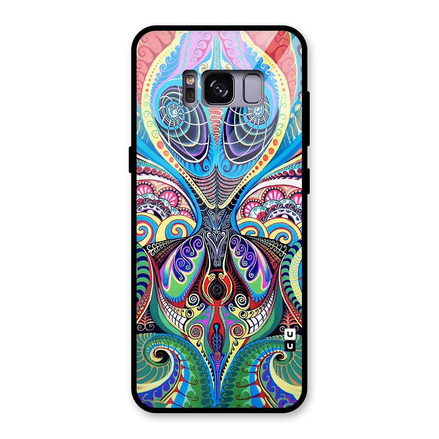 Alien Psychedelic Art Glass Back Case for Galaxy S8