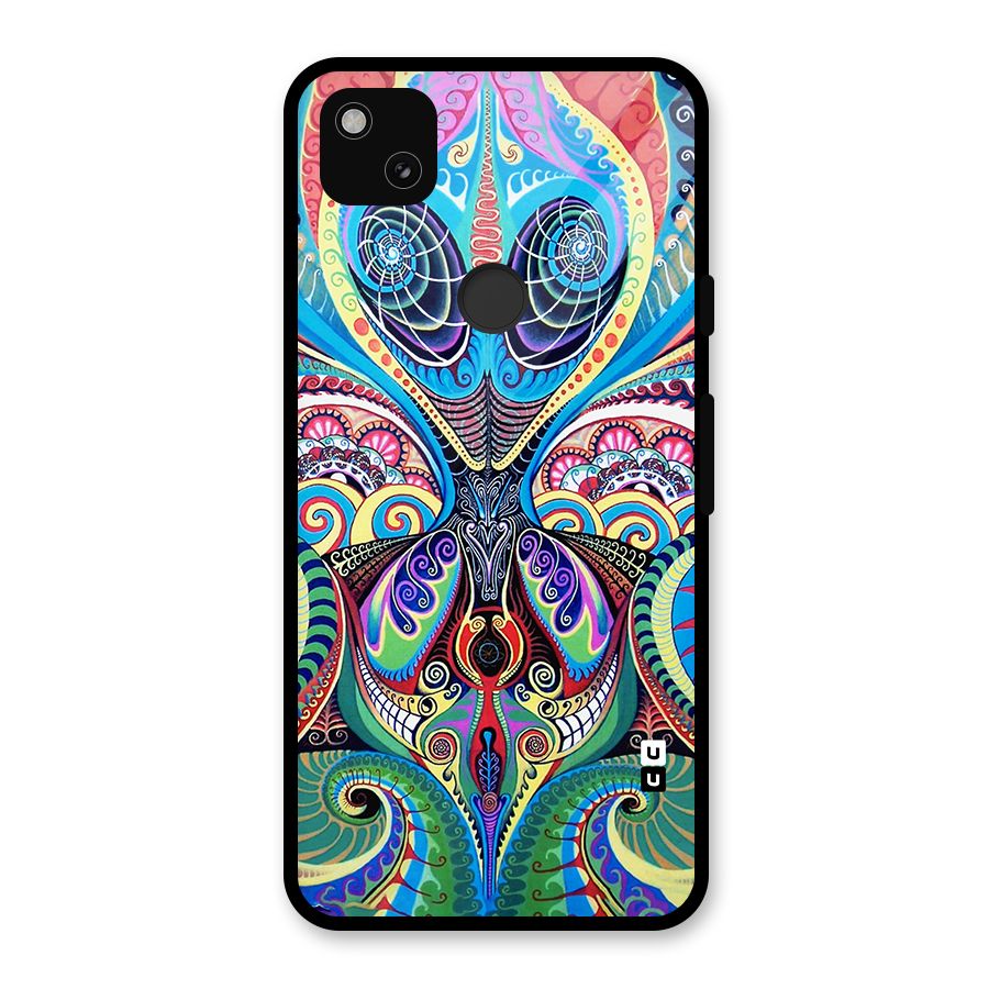 Alien Psychedelic Art Glass Back Case for Google Pixel 4a