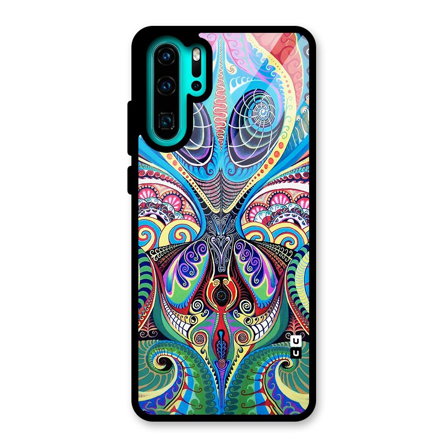 Alien Psychedelic Art Glass Back Case for Huawei P30 Pro