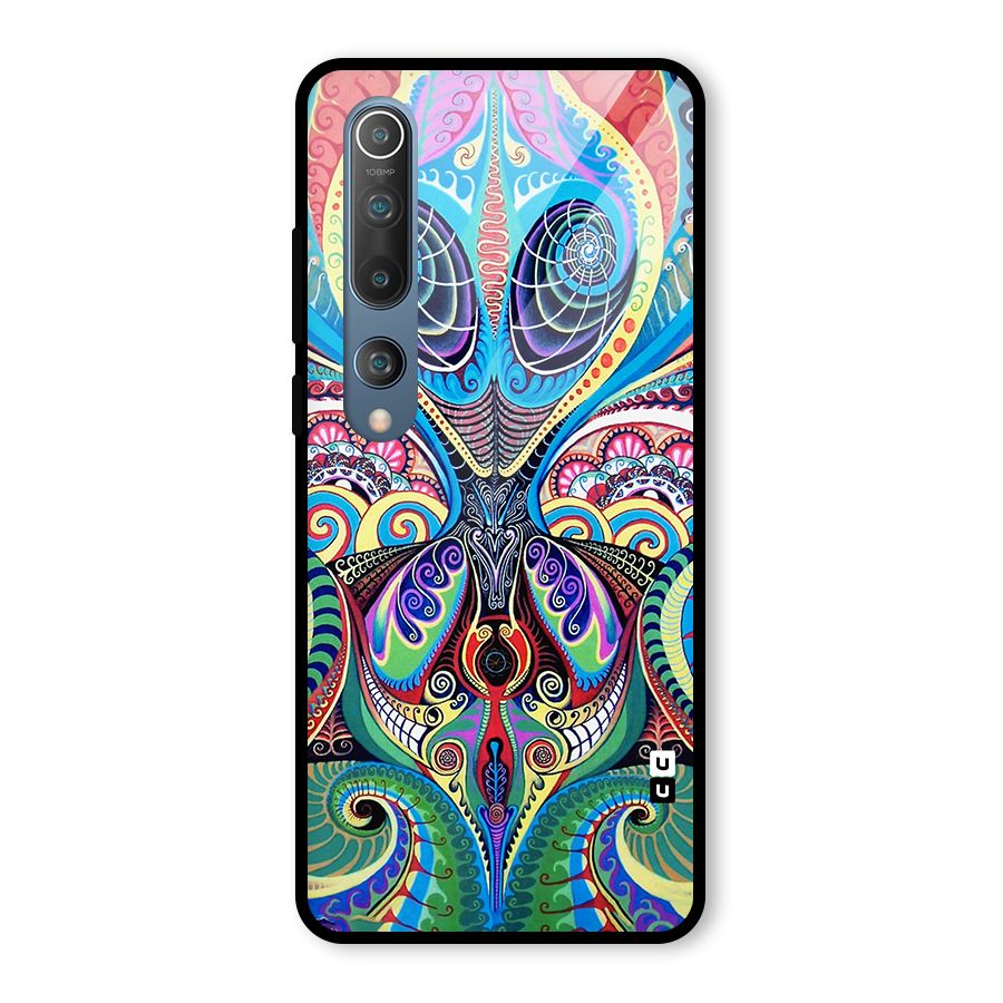 Alien Psychedelic Art Glass Back Case for Mi 10