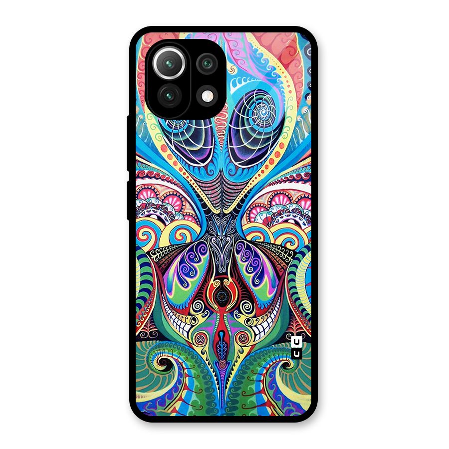 Alien Psychedelic Art Glass Back Case for Mi 11 Lite NE 5G