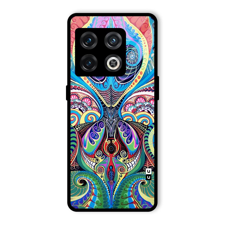 Alien Psychedelic Art Glass Back Case for OnePlus 10 Pro 5G