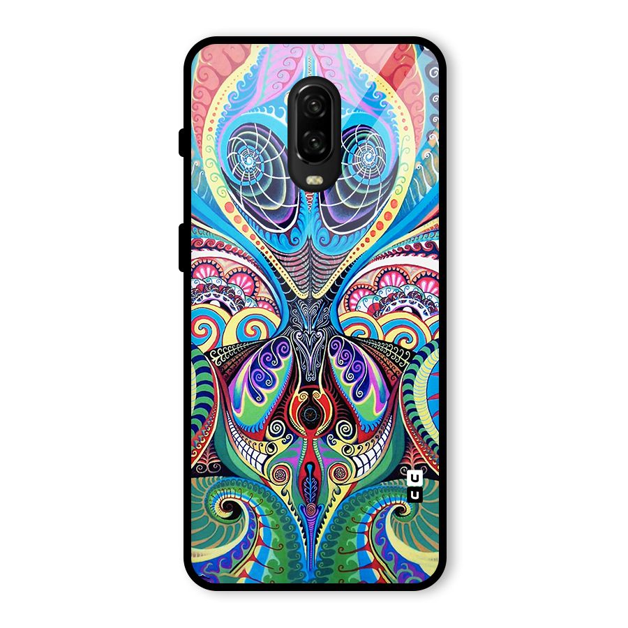 Alien Psychedelic Art Glass Back Case for OnePlus 6T