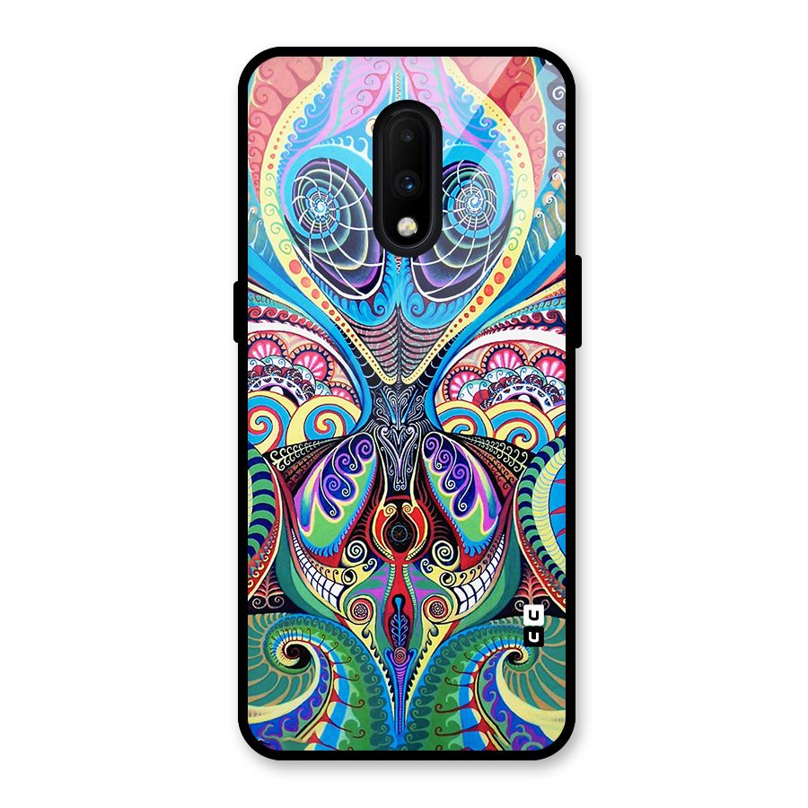 Alien Psychedelic Art Glass Back Case for OnePlus 7