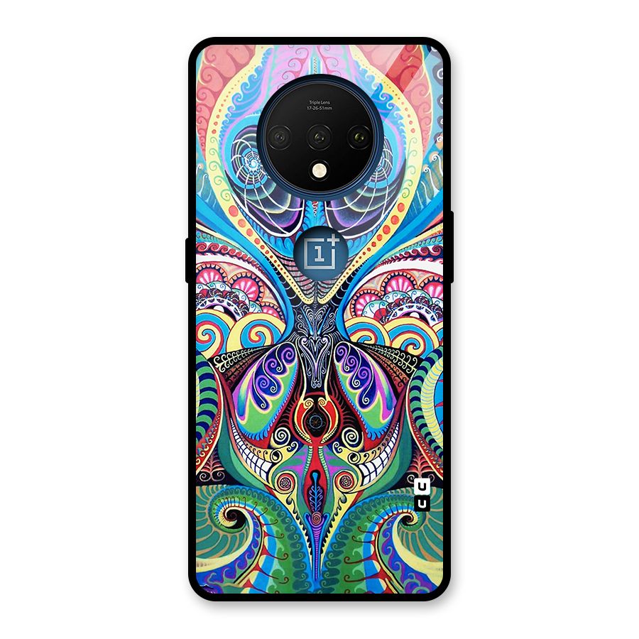 Alien Psychedelic Art Glass Back Case for OnePlus 7T