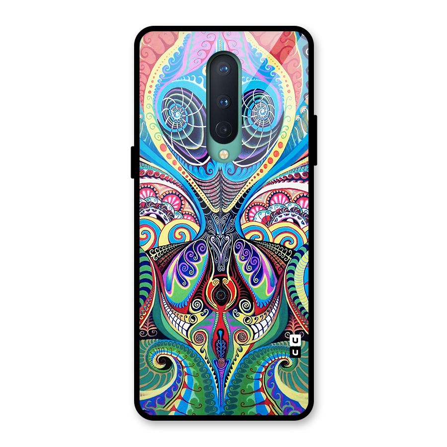 Alien Psychedelic Art Glass Back Case for OnePlus 8