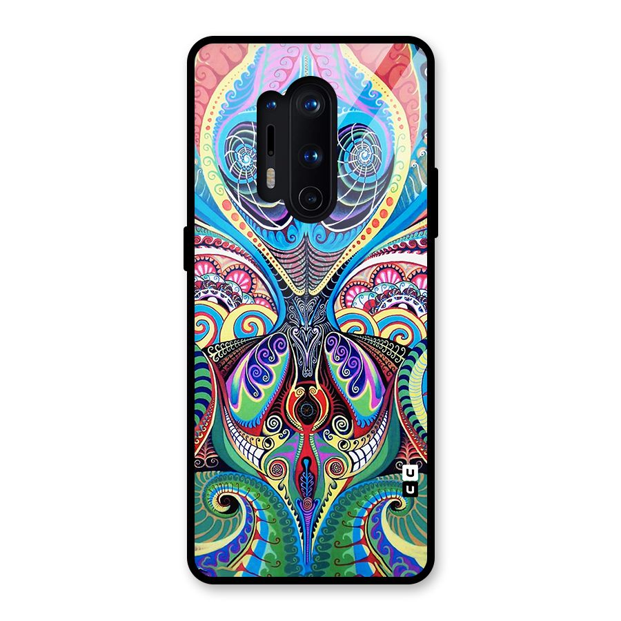 Alien Psychedelic Art Glass Back Case for OnePlus 8 Pro