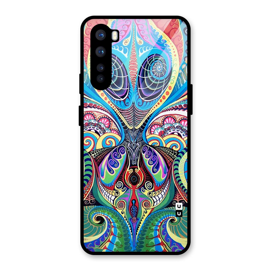 Alien Psychedelic Art Glass Back Case for OnePlus Nord