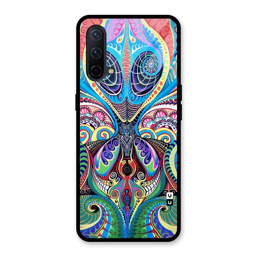 Alien Psychedelic Art Glass Back Case for OnePlus Nord CE 5G