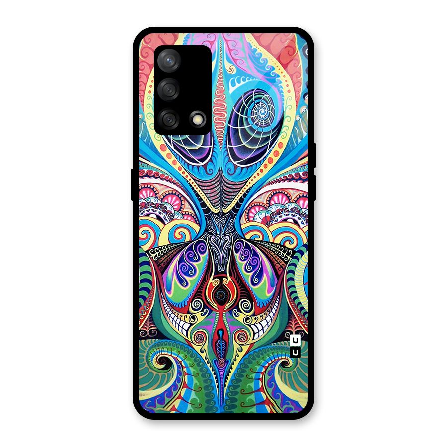 Alien Psychedelic Art Glass Back Case for Oppo F19