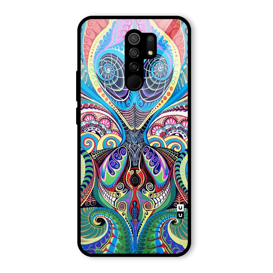 Alien Psychedelic Art Glass Back Case for Poco M2