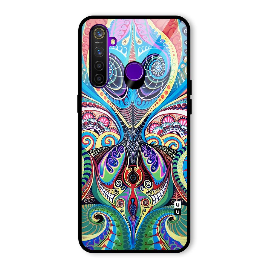 Alien Psychedelic Art Glass Back Case for Realme 5 Pro