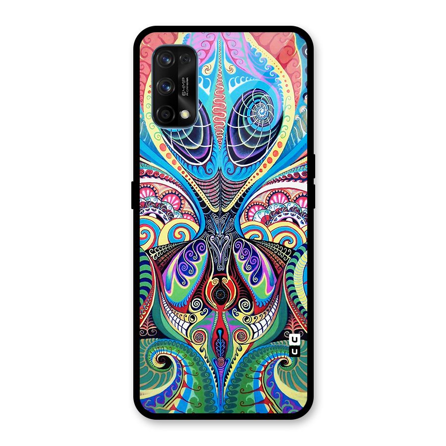 Alien Psychedelic Art Glass Back Case for Realme 7 Pro
