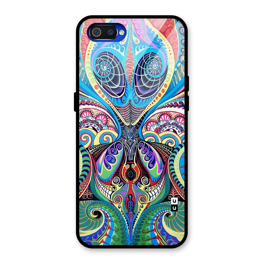 Alien Psychedelic Art Glass Back Case for Realme C2