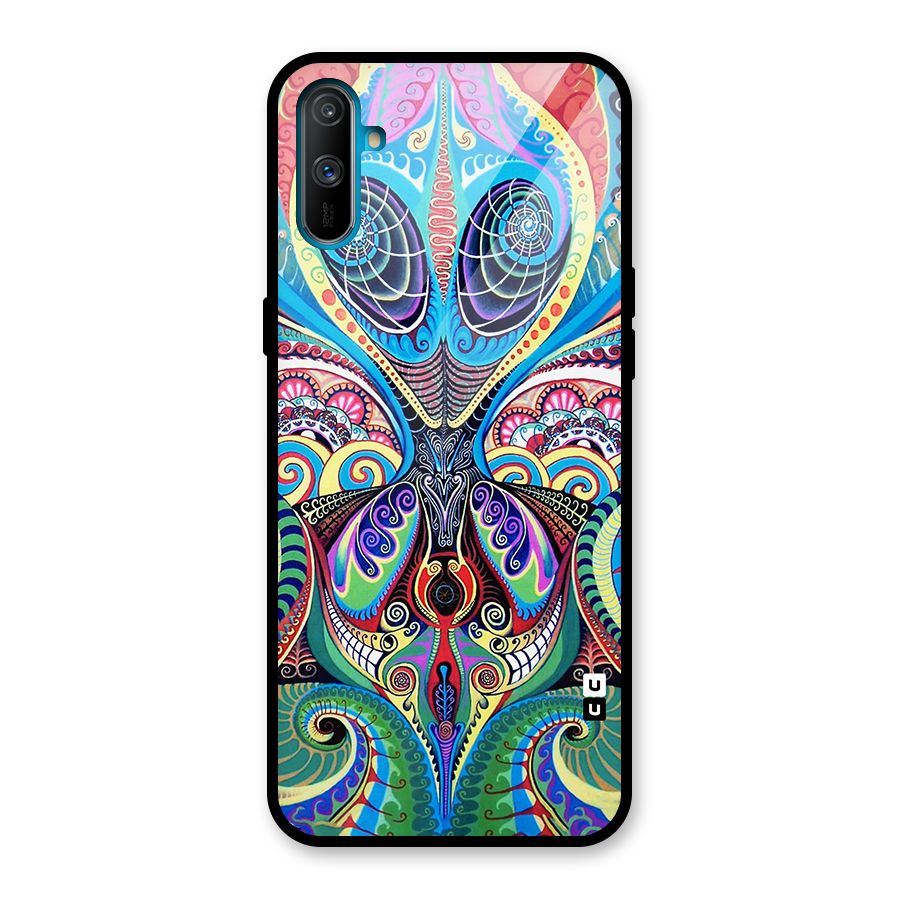 Alien Psychedelic Art Glass Back Case for Realme C3