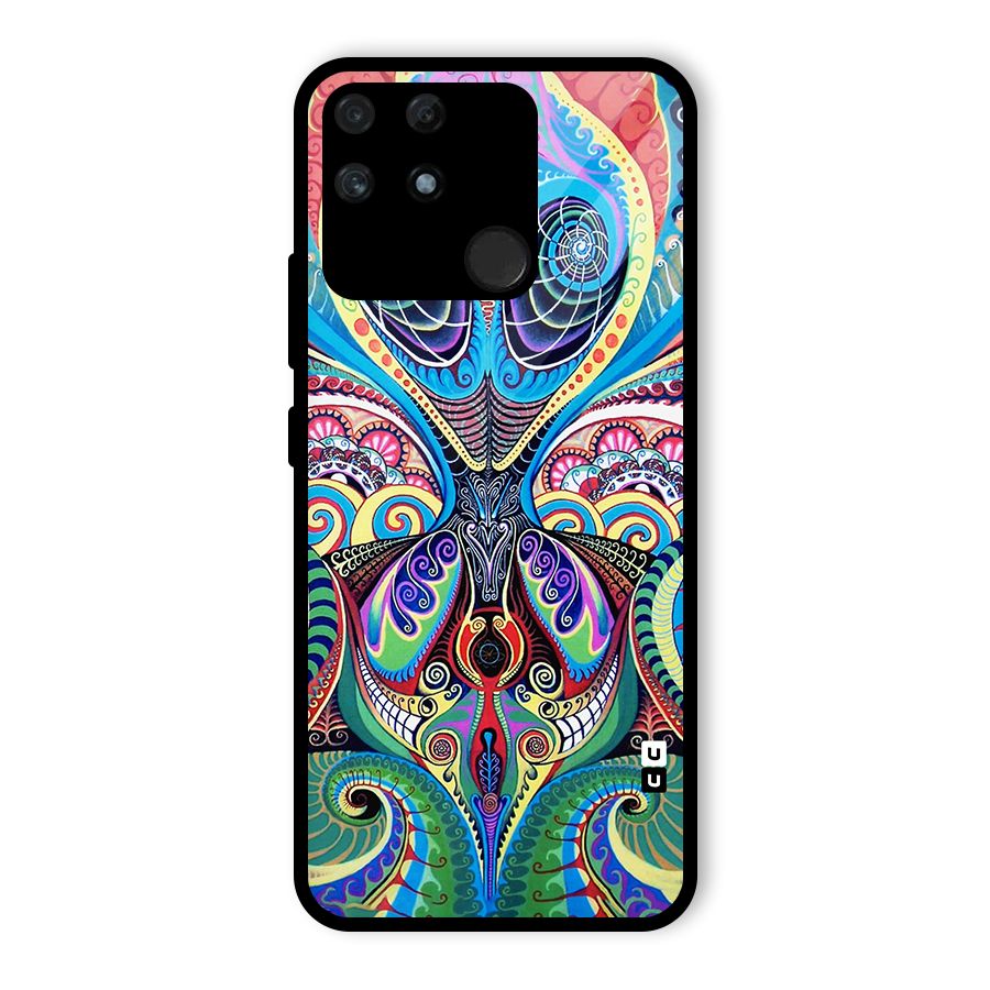 Alien Psychedelic Art Glass Back Case for Realme Narzo 50A