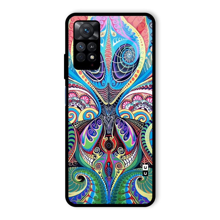 Alien Psychedelic Art Glass Back Case for Redmi Note 11 Pro