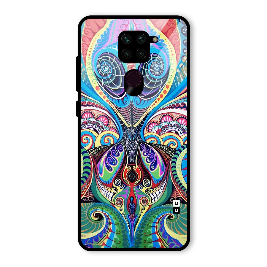 Alien Psychedelic Art Glass Back Case for Redmi Note 9