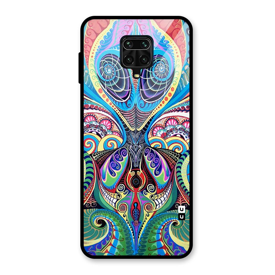 Alien Psychedelic Art Glass Back Case for Redmi Note 9 Pro