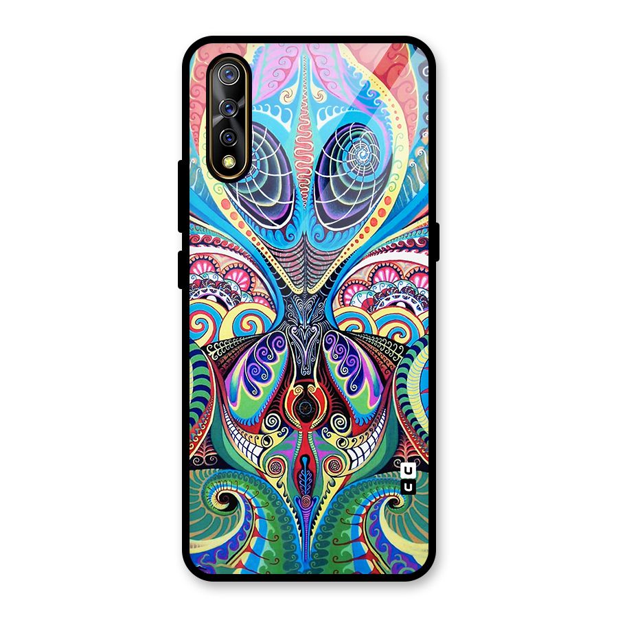 Alien Psychedelic Art Glass Back Case for Vivo S1
