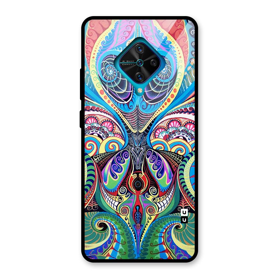 Alien Psychedelic Art Glass Back Case for Vivo S1 Pro