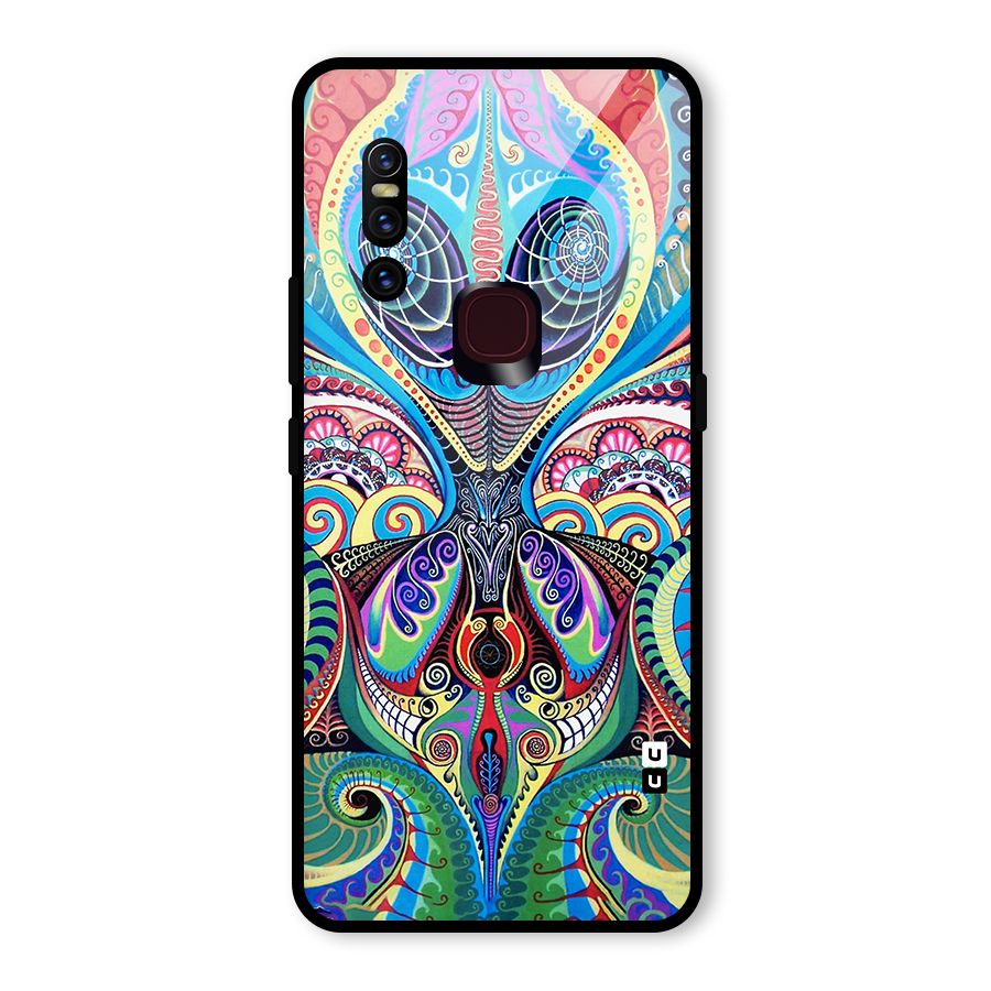 Alien Psychedelic Art Glass Back Case for Vivo V15