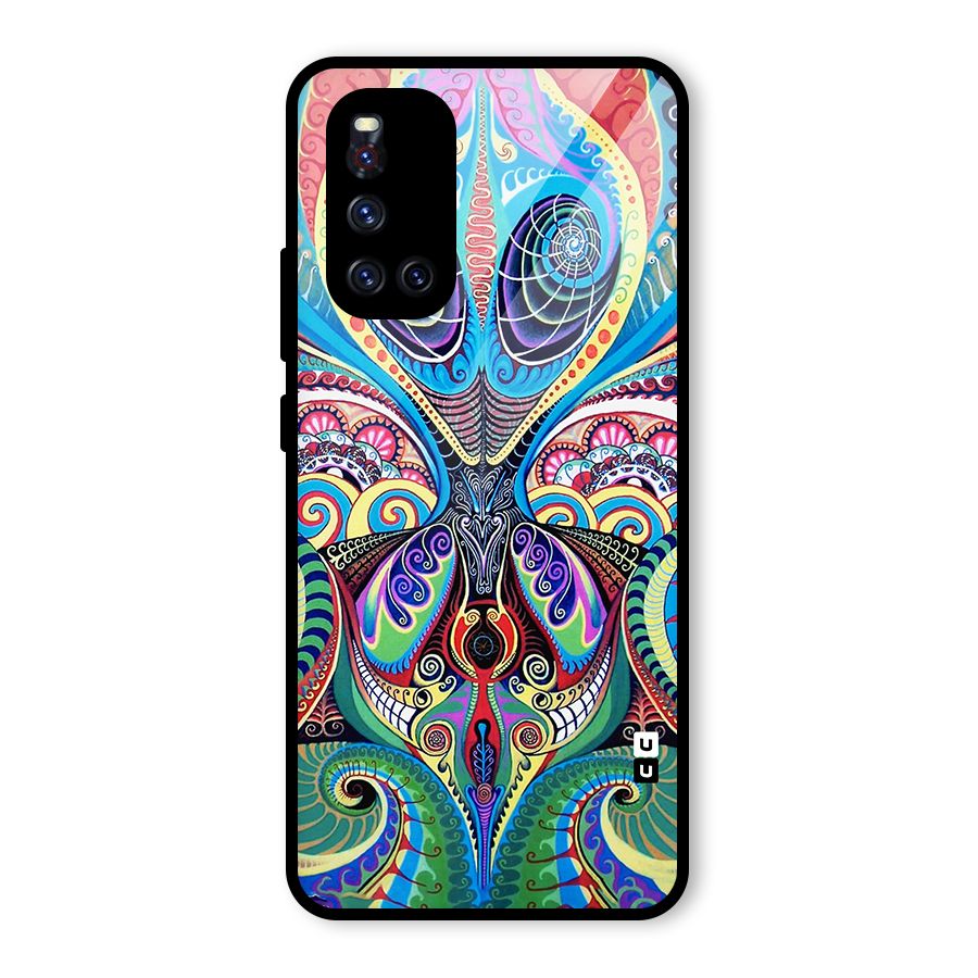 Alien Psychedelic Art Glass Back Case for Vivo V19
