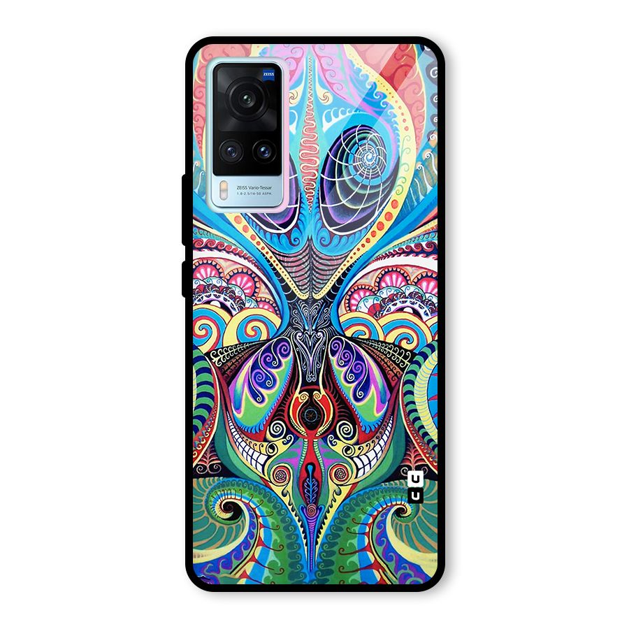 Alien Psychedelic Art Glass Back Case for Vivo X60