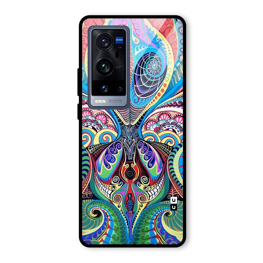 Alien Psychedelic Art Glass Back Case for Vivo X60 Pro Plus