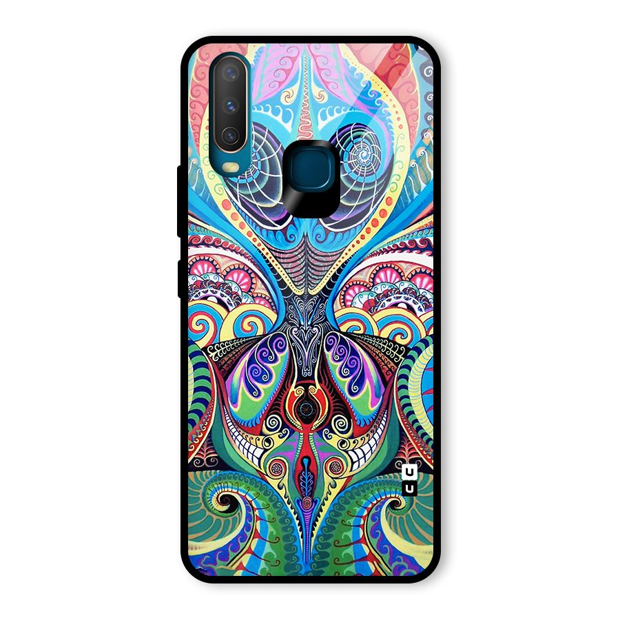 Alien Psychedelic Art Glass Back Case for Vivo Y12
