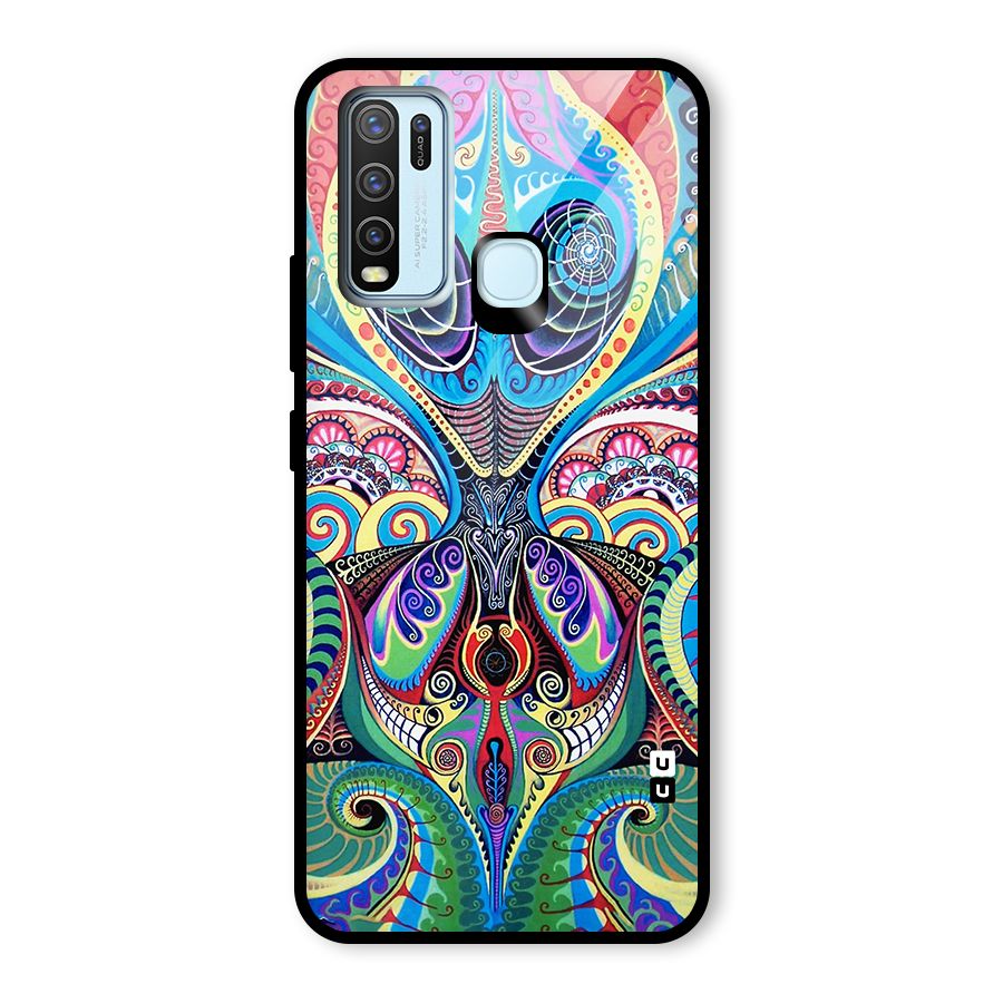 Alien Psychedelic Art Glass Back Case for Vivo Y30