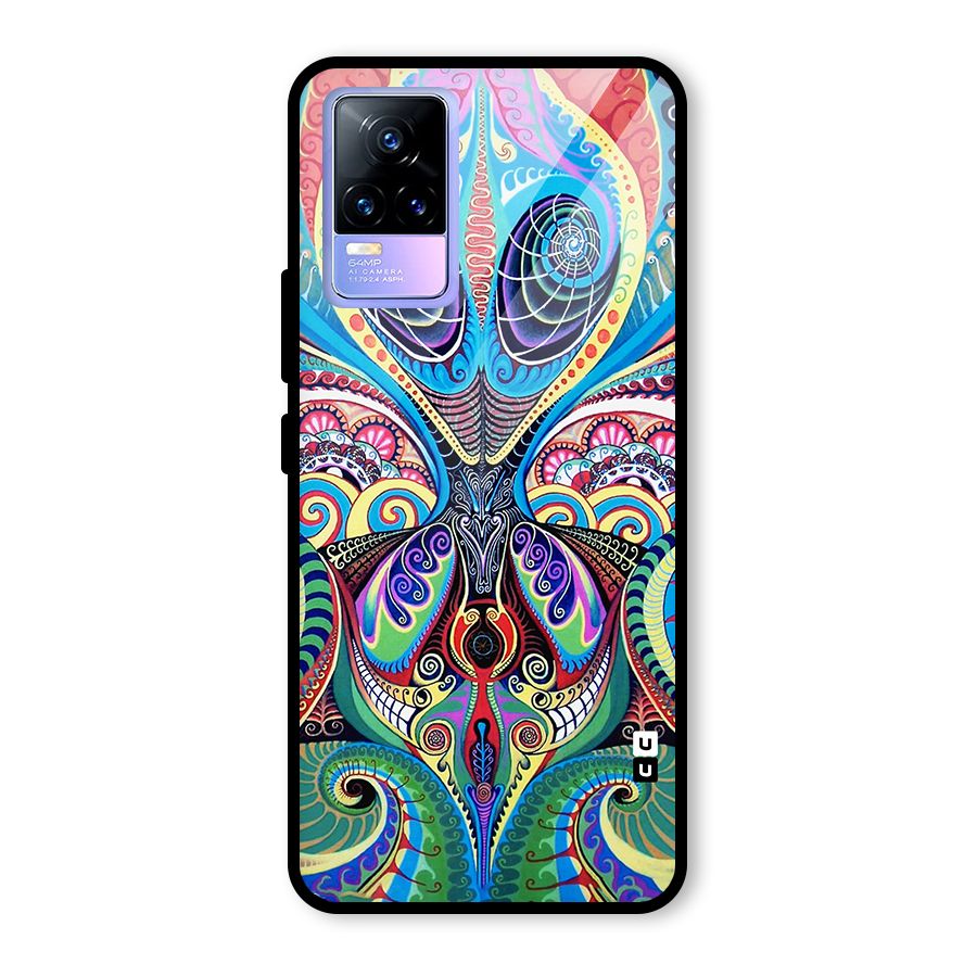 Alien Psychedelic Art Glass Back Case for Vivo Y73