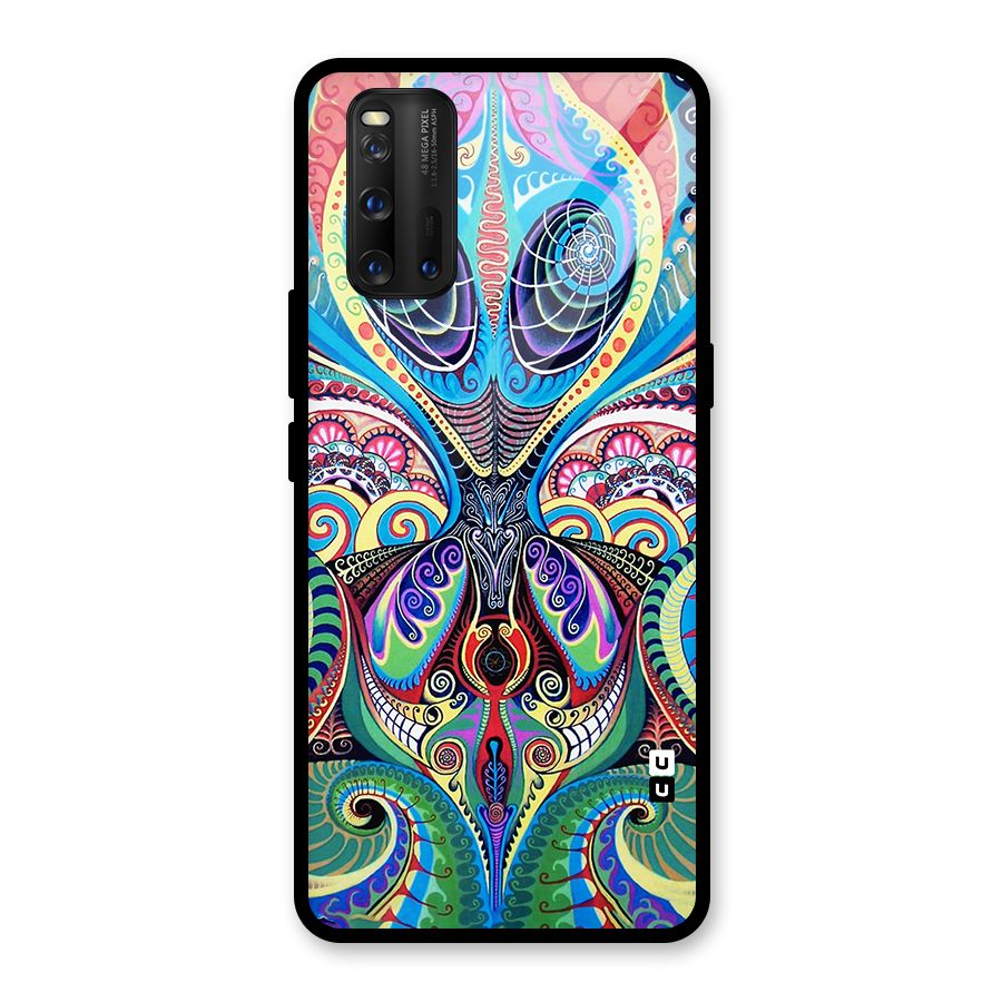 Alien Psychedelic Art Glass Back Case for Vivo iQOO 3