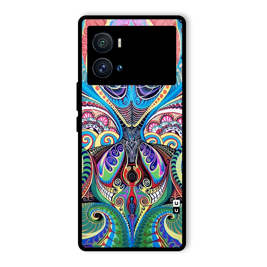 Alien Psychedelic Art Glass Back Case for Vivo iQOO 9 Pro