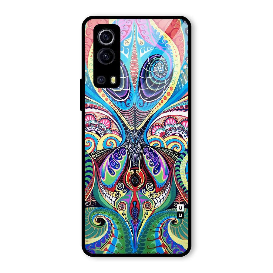 Alien Psychedelic Art Glass Back Case for Vivo iQOO Z3