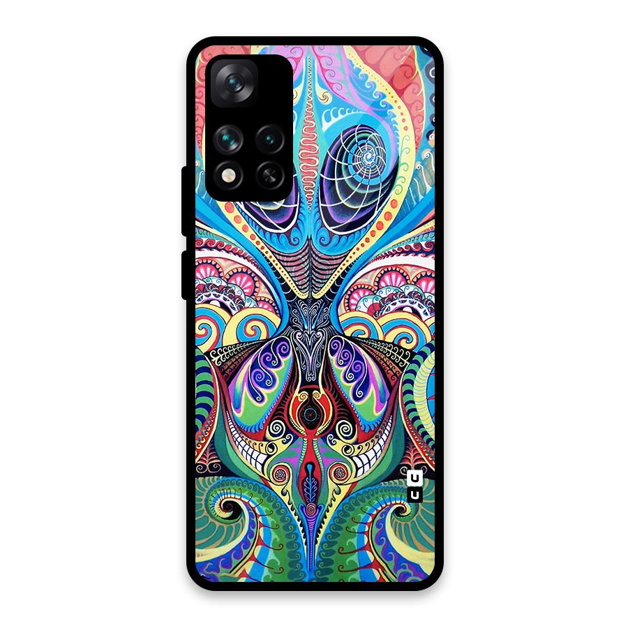 Alien Psychedelic Art Glass Back Case for Xiaomi 11i HyperCharge 5G