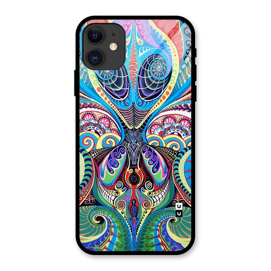 Alien Psychedelic Art Glass Back Case for iPhone 11