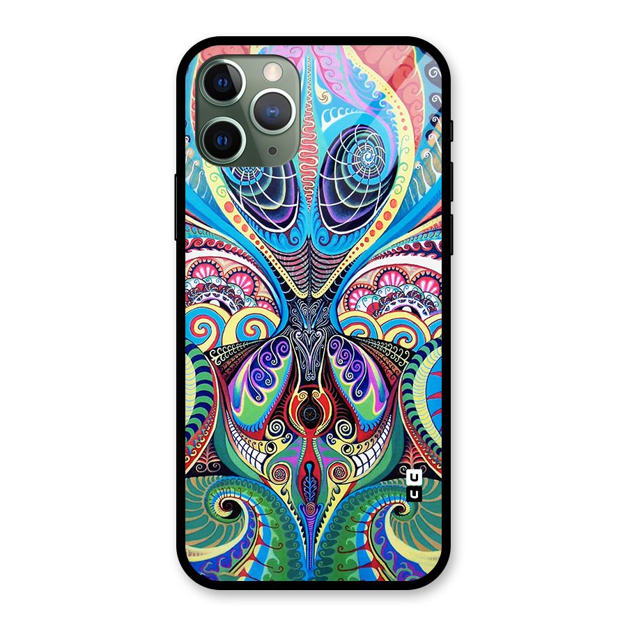 Alien Psychedelic Art Glass Back Case for iPhone 11 Pro