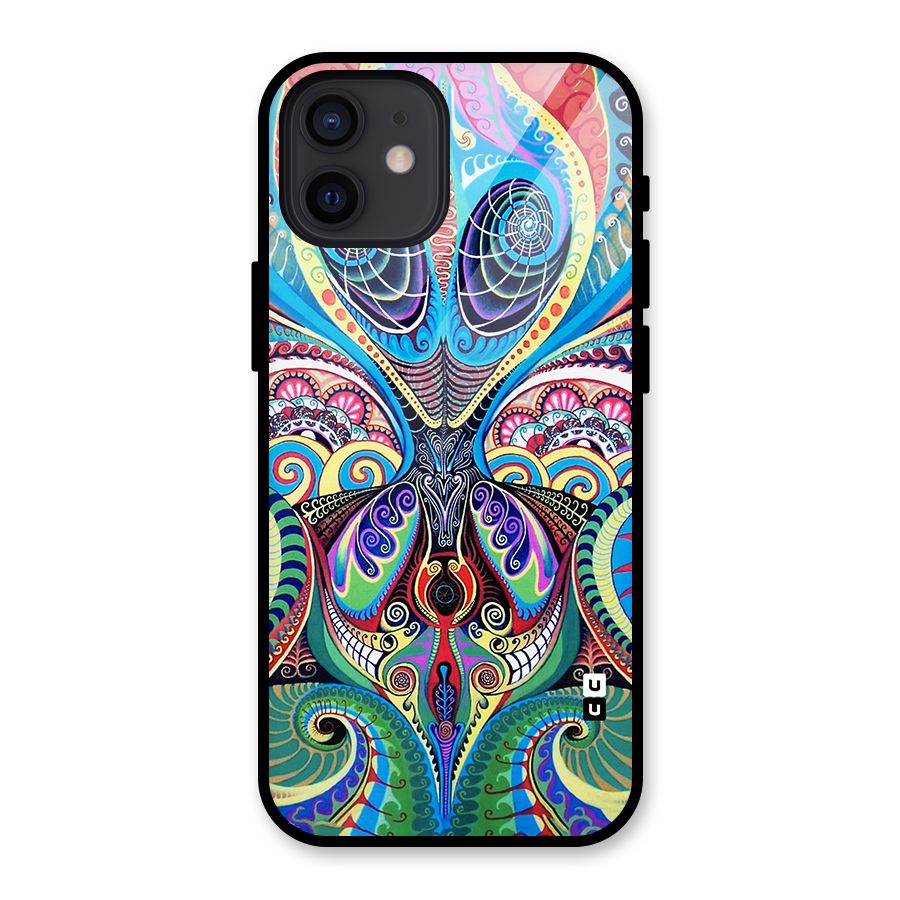 Alien Psychedelic Art Glass Back Case for iPhone 12