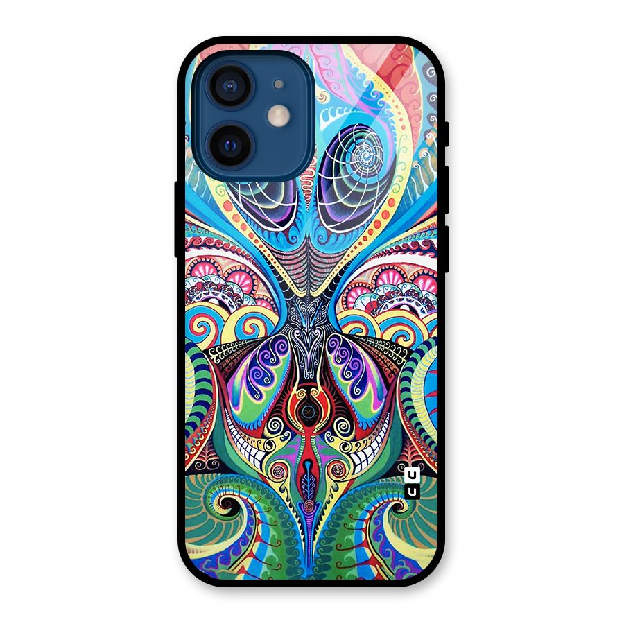 Alien Psychedelic Art Glass Back Case for iPhone 12 Mini