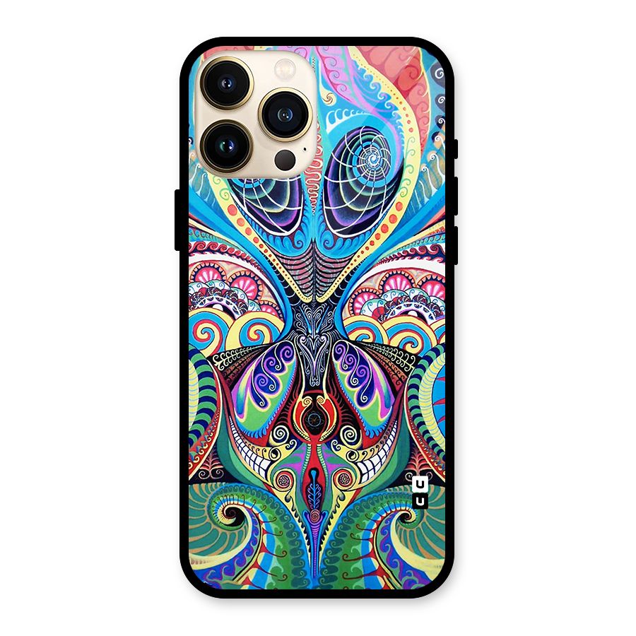 Alien Psychedelic Art Glass Back Case for iPhone 13 Pro Max