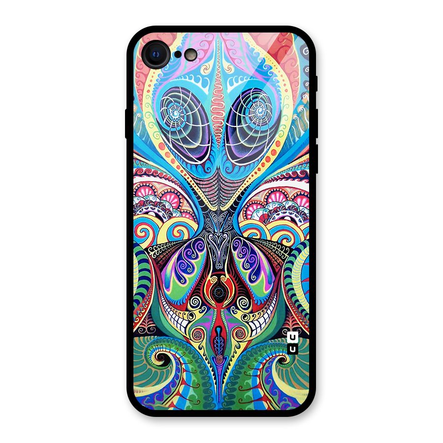 Alien Psychedelic Art Glass Back Case for iPhone 7