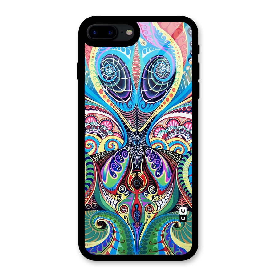 Alien Psychedelic Art Glass Back Case for iPhone 8 Plus