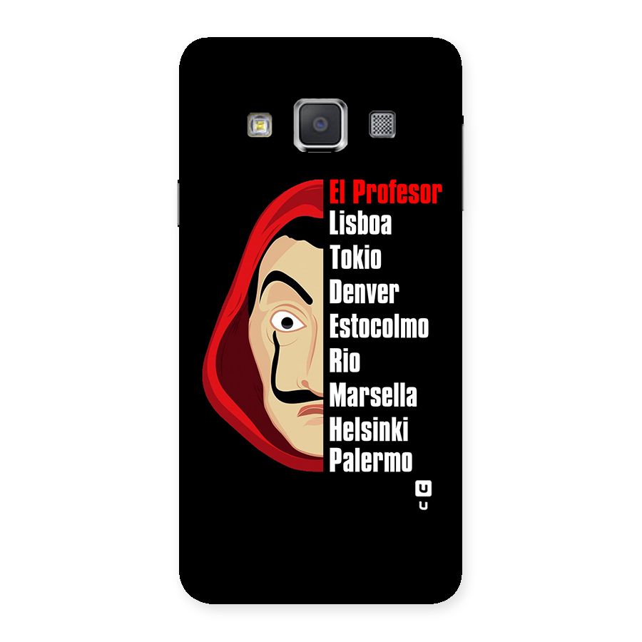 All Members Money Heist Back Case for Galaxy A3