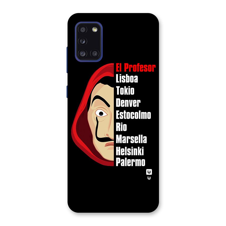 All Members Money Heist Back Case for Galaxy A31