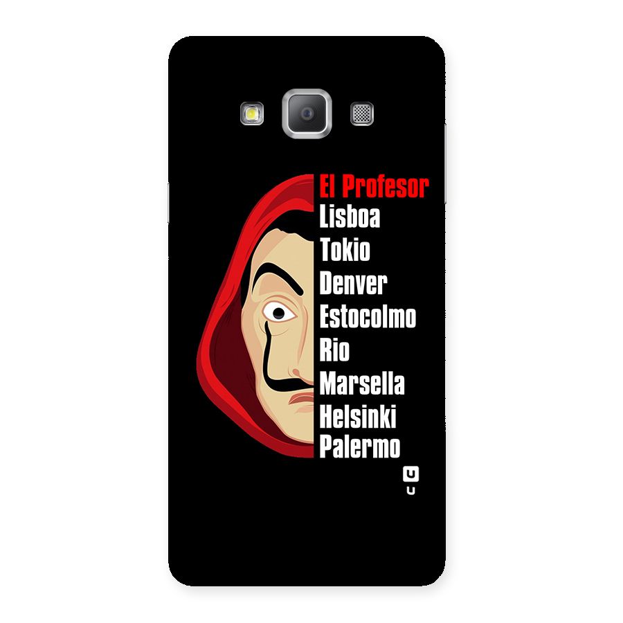 All Members Money Heist Back Case for Galaxy A7