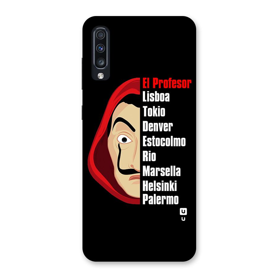 All Members Money Heist Back Case for Galaxy A70