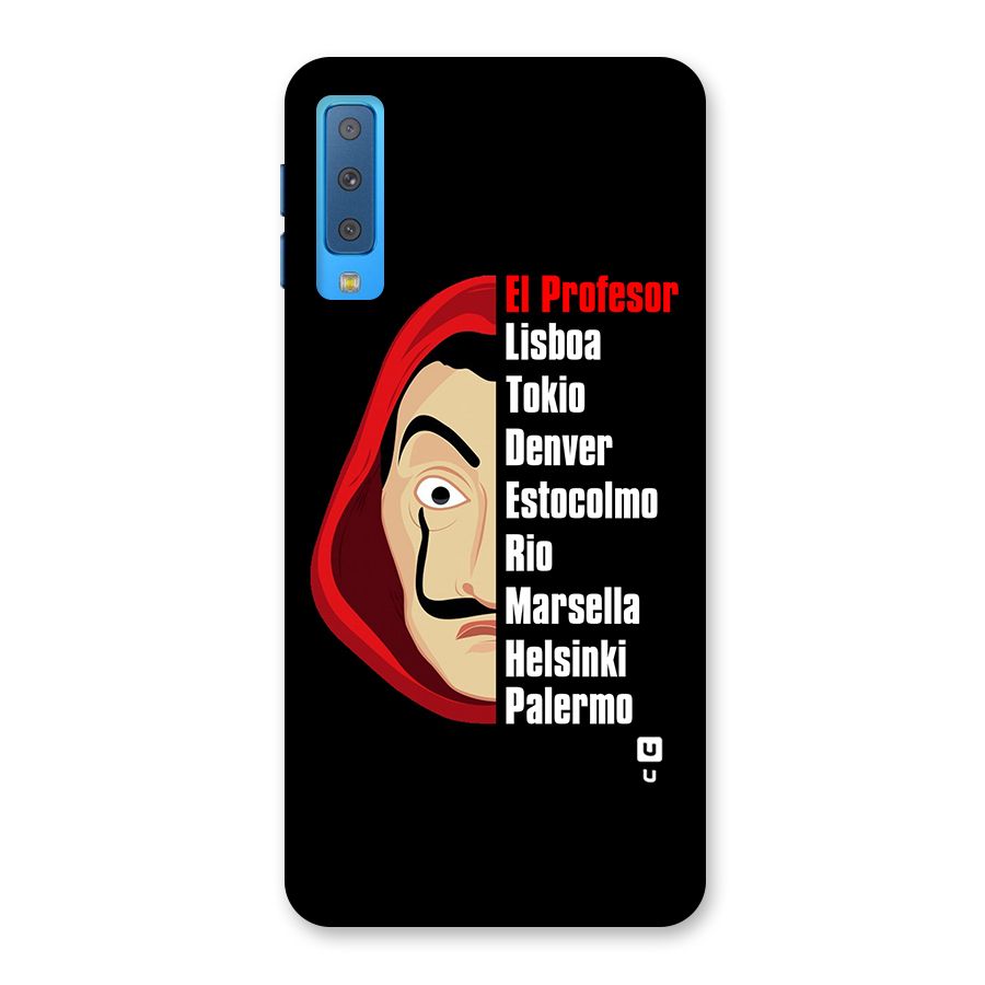 All Members Money Heist Back Case for Galaxy A7 (2018)